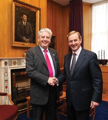 9-11-11
An Taoiseach Enda Kenny (right) meets new SDLP Leader Alasdair McDonnell at Government Buildings , Dublin.Pic:Maxwells-no fee