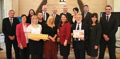 The Northern Ireland Assembly's Health Committee today heard evidence from members of Group B Strep Support, including families affected by Group B Strep and medical professionals. They are pictured here with Committee Chairperson Michelle Gildernew MP MLA (first row centre), Deputy Chairperson Jim Wells MLA (first row left) and Committee members MLAs Mark H Durkan (first row right) and (second row) Paula Bradley, Gordon Dunne, Sam Gardiner, John McCallister, Pam Lewis and Mickey Brady.