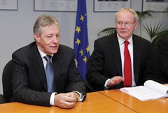 Peter Robinson and Martin McGuinness at the EC
