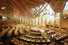 10 AUGUST 2004.
THE DEBATING CHAMBER AT THE SITE OF THE NEW SCOTTISH PARLIAMENT COMPLEX AT HOLYROOD, EDINBURGH.
PIC-ADAM ELDER/SCOTTISH PARLIAMENT.
PHOTOGRAPH(C)2004 SCOTTISH PARLIAMENTARY CORPORATE BODY.