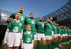 Guinness Series, Aviva Stadium, Dublin 22/11/2014
Ireland vs Australia
The Ireland team stand for the national anthem
Mandatory Credit ©INPHO/Dan Sheridan