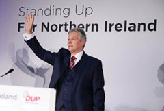 Press Eye - Belfast - Northern Ireland - 22nd November 2014 - Picture by Kelvin Boyes / Press Eye.
2014 DUP Conference at the La Mon House Hotel.
First Minister and DUP leader Peter Robinson at the party conference.