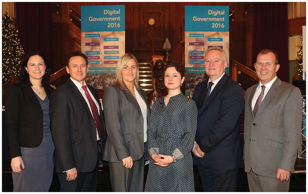Helen Ferris, Kainos; Graham Cadle, Croydon Council; Deirdre Simpson, Inland Fisheries Group, Department of Agriculture, Environment and Rural Affairs; Laura Citron, WPP Public Sector; Bill McCluggage, Laganview Associates and Paul Wickens, NICS Enterprise Shared Services