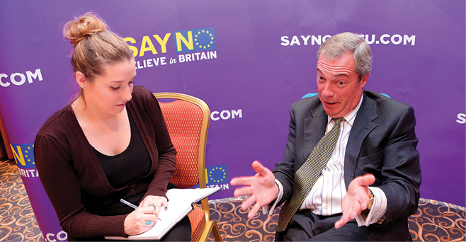 Rebecca Black interviews former UKIP leader Nigel Farage.