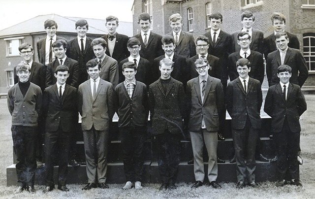 Leaving Cert class 1966, Brendan McGrath: back row third in from the right.