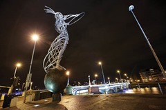 Press Eye - Belfast - Northern Ireland  - 27 March 2008 -  General view of the Thanksgiving Beacon located beside the Queens Bridge in Thanksgiving Square area of Belfast. Picture by Kelvin Boyes / PressEye.com