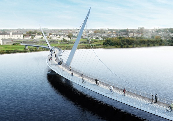 Artist’s impression of the new Peace Bridge.