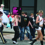 A snapshot of the Belfast Pride parade, now the biggest cross community parade in the city having started out with just 100 participants in 1991.