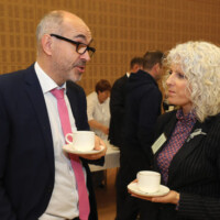 Speaker Angus Wilson from Wilson’s Country and Ann McMahon from Queen’s University Belfast.