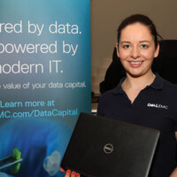 Lisa Holmes from conference sponsors Dell EMC