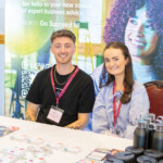 Evan Flynn and Erin McKinley at the Go Succeed – Derry City and Strabane District Council exhibition stand.